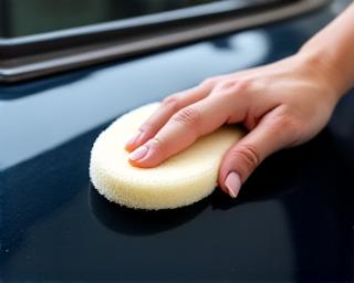 어플리케이터로 세라믹 코팅을 도포하는 모습